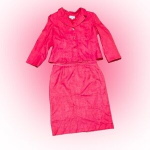 Vibrant red Le Suit two piece Suit Set